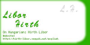 libor hirth business card